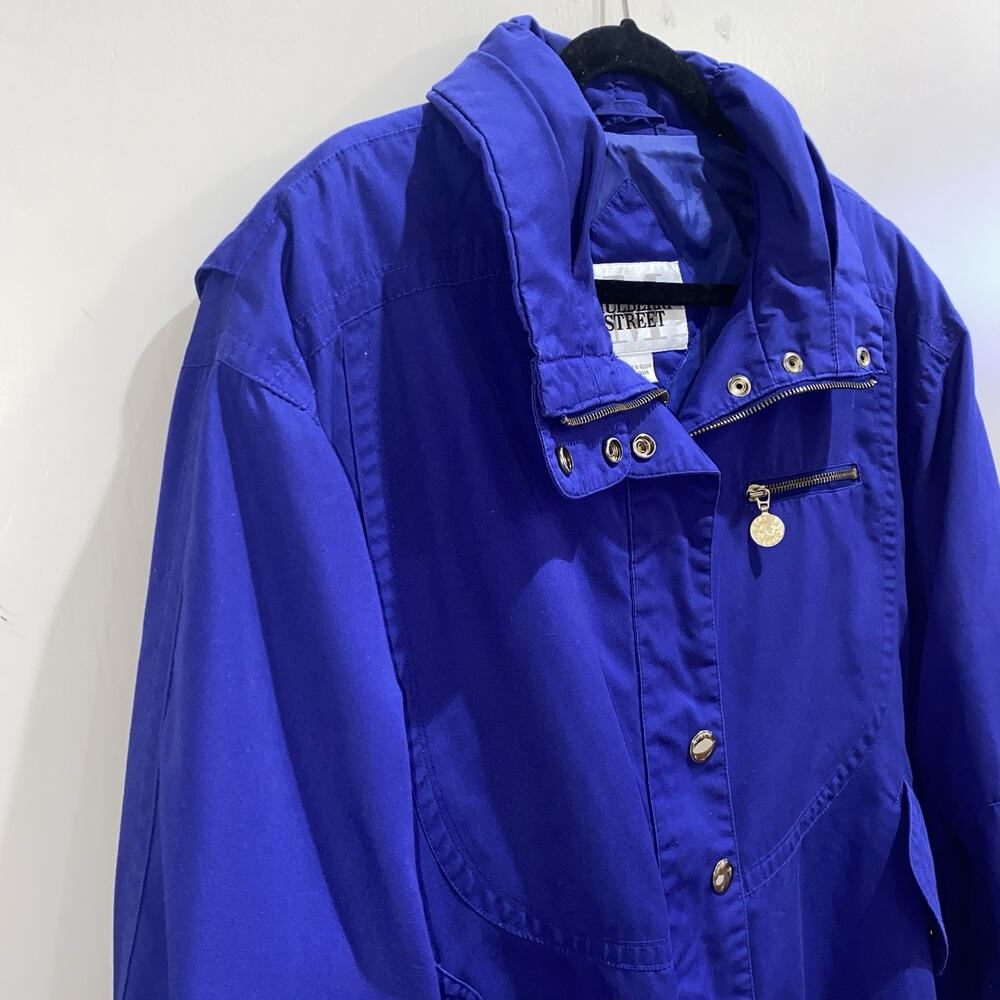 Vintage Mulberry Street Women’s Xl Full Zip Jacket Blue Purple Hues Retro Grunge View 2